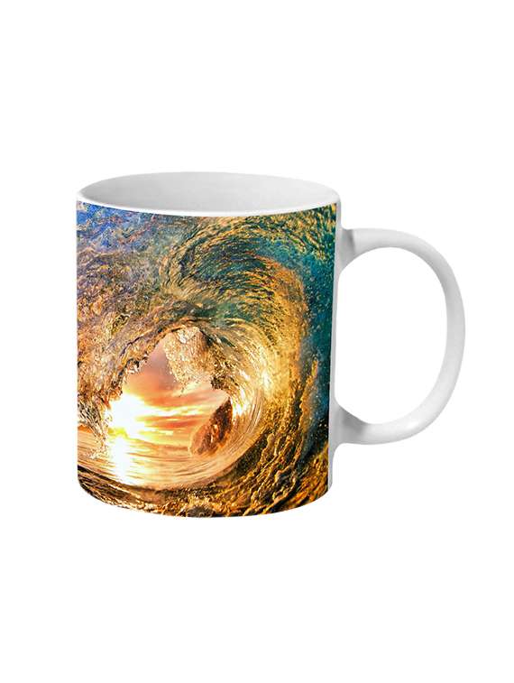 mooch wale beautiful surf wave ceramic mug