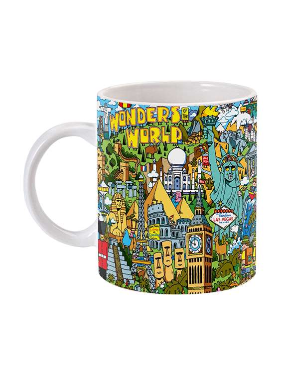 Mooch Wale Wonders Of The World Ceramic Mug