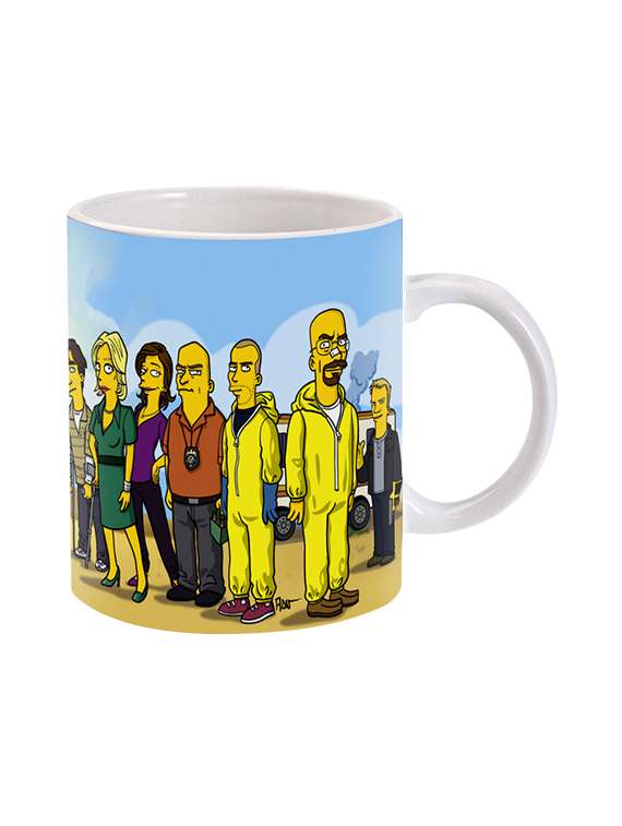 mooch wale breaking bad simpsonized ceramic mug