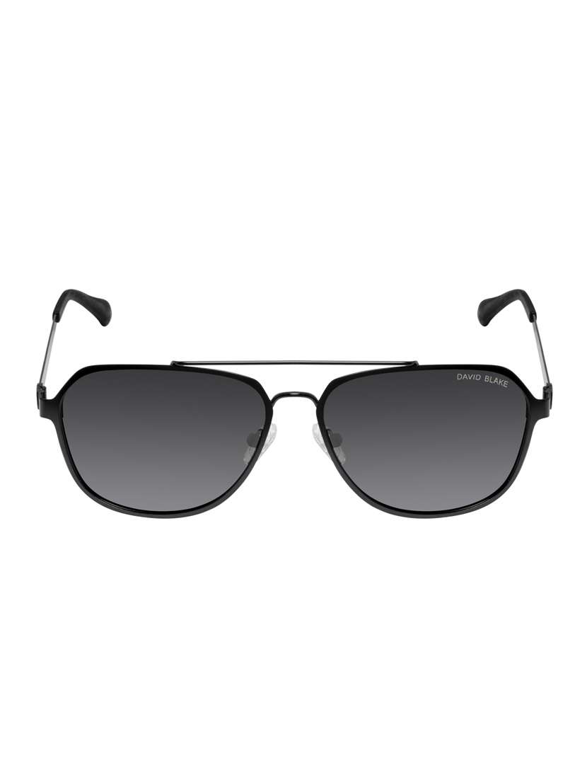 david blake black aviator polarized, uv protection sunglass