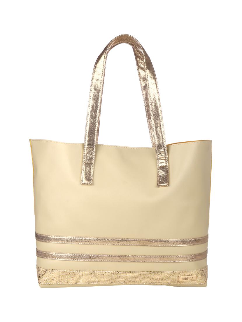 white leatherette regular tote - 13740706 - Standard Image - 1