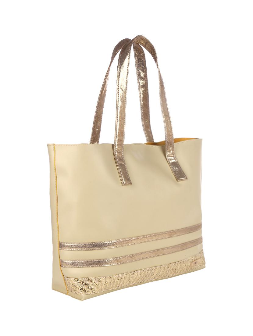 white leatherette regular tote - 13740706 - Standard Image - 4
