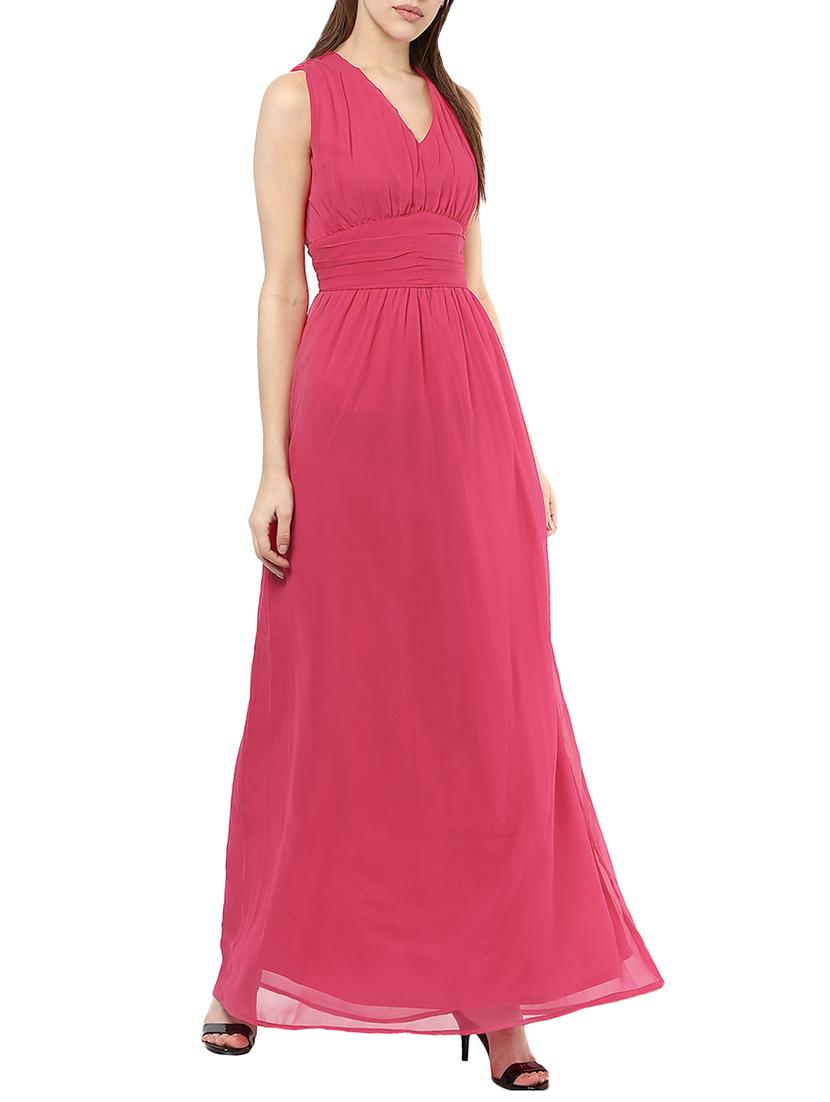 tie back gathered maxi dress - 13741077 -  Standard Image - 1