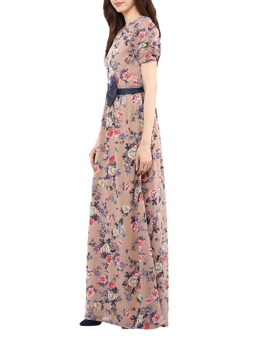 bow belted tie back maxi dress  - 13741114 -  Standard Image - 1
