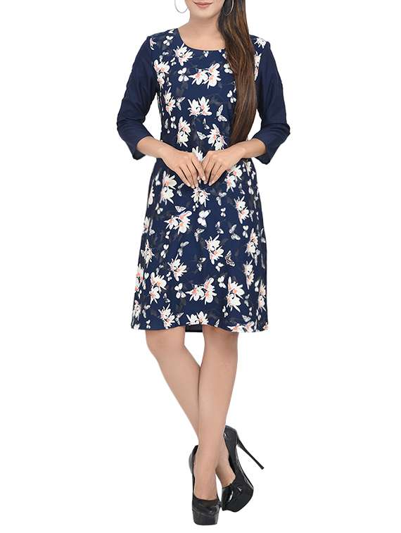 floral a-line dress