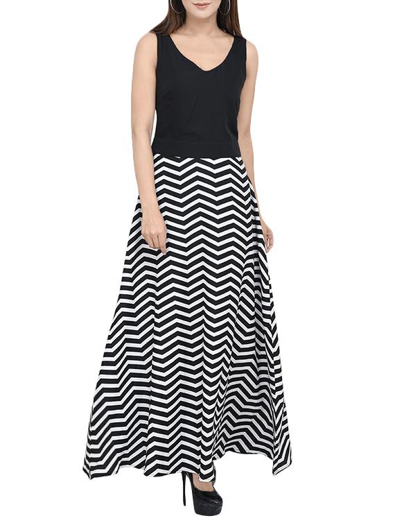 chevron maxi dress