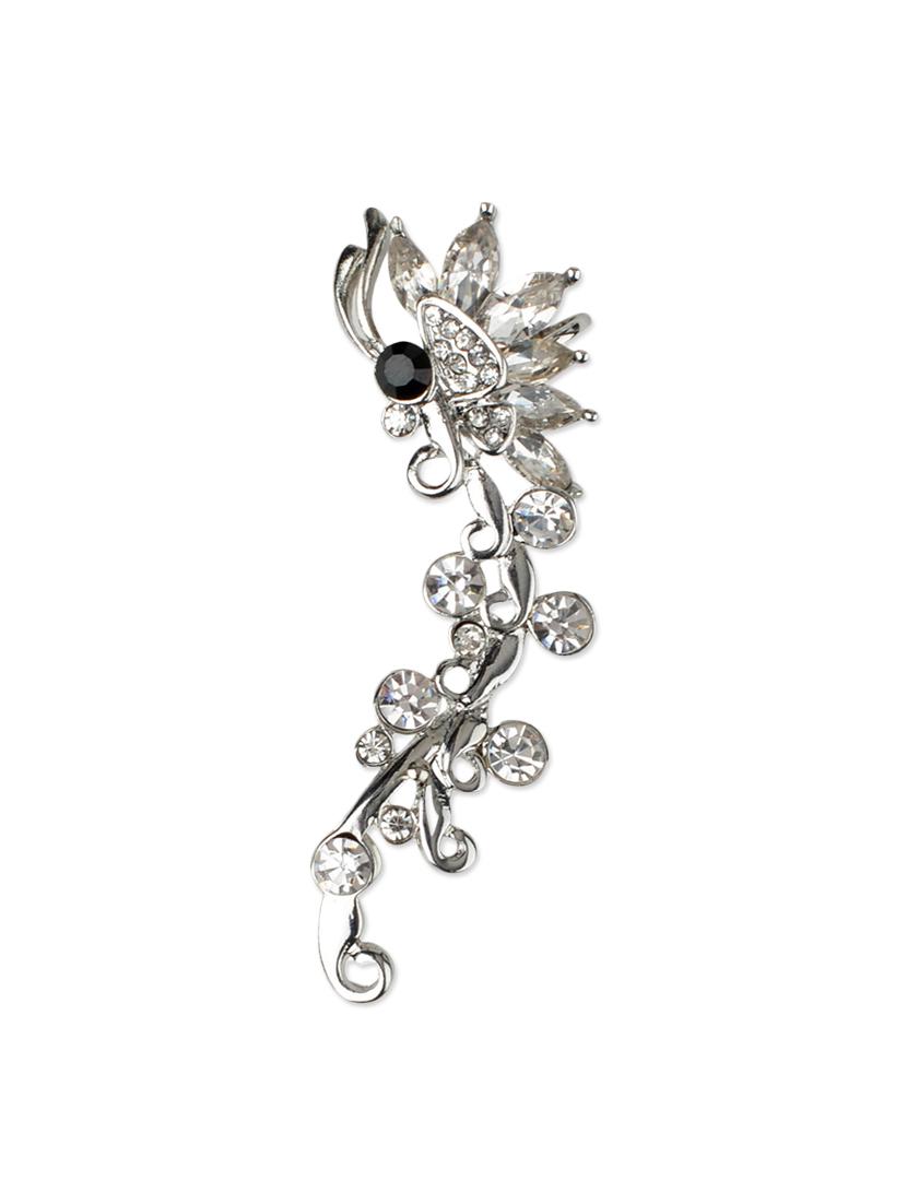 silver tone ear-cuff