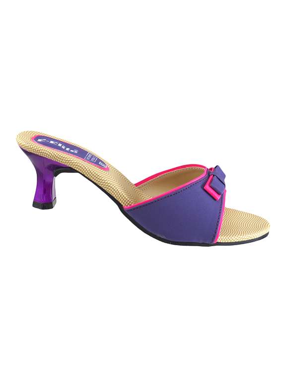 Purple Fabric Slip On Sandals - 13751213 -  Standard Image - 1
