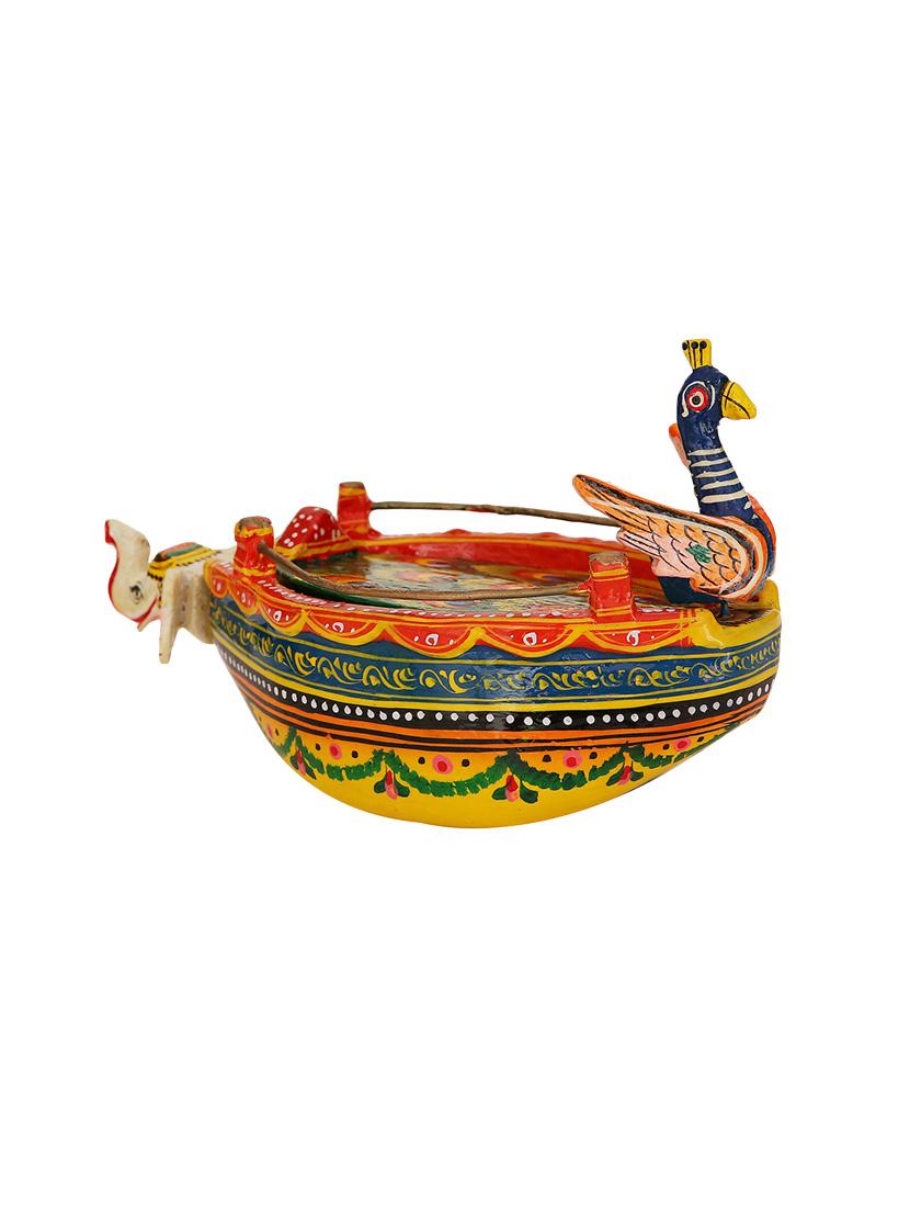 direct create wooden painted peacock inspired box - 13756242 -  Standard Image - 1