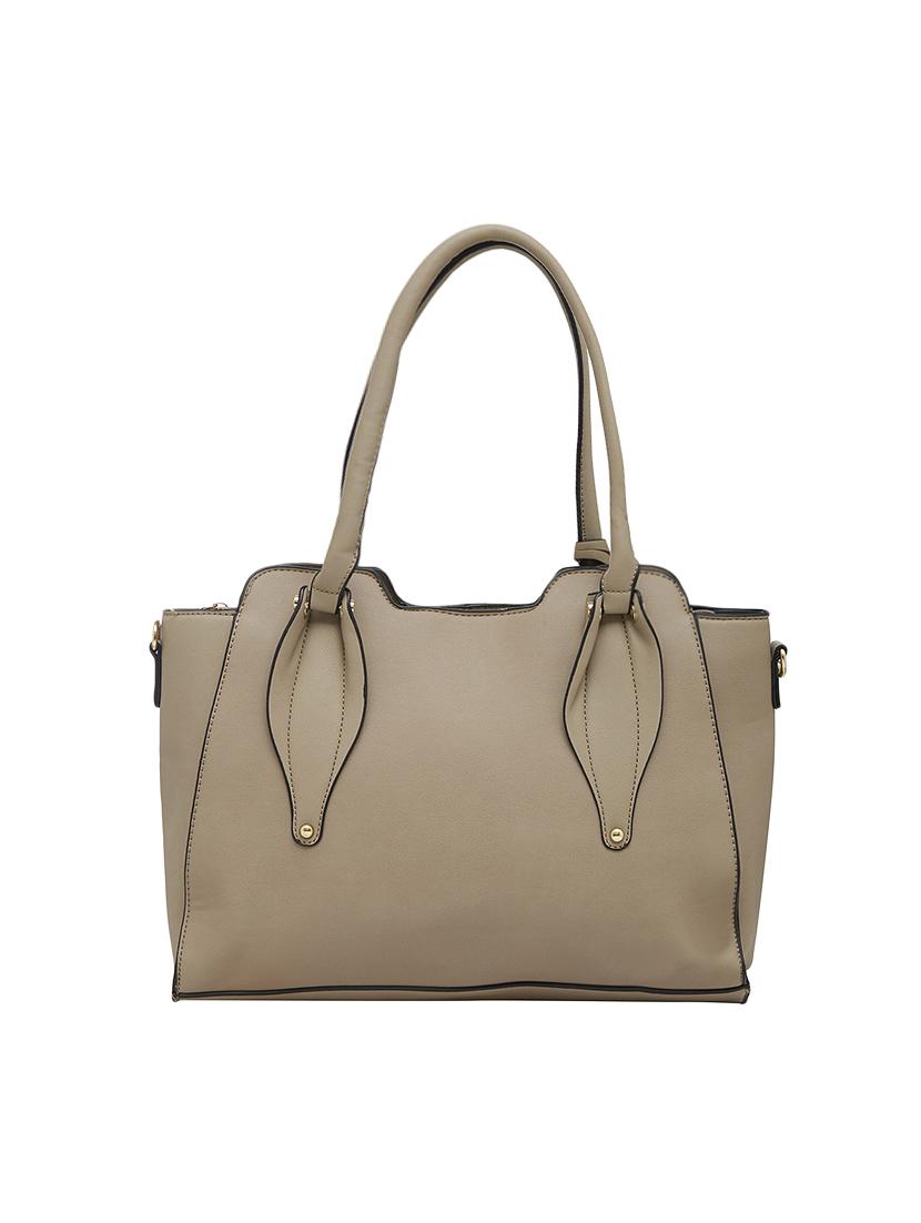 grey leatherette regular handbag - 13756877 -  Standard Image - 1