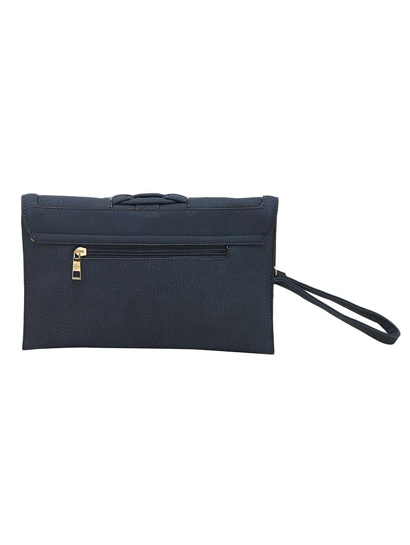blue leatherette regular clutch - 13756893 -  Standard Image - 1