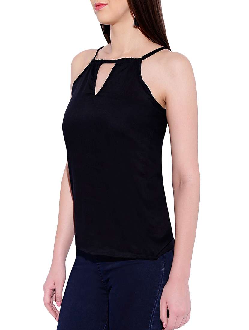 women's straight key hole neck top - 13758180 - Standard Image - 1