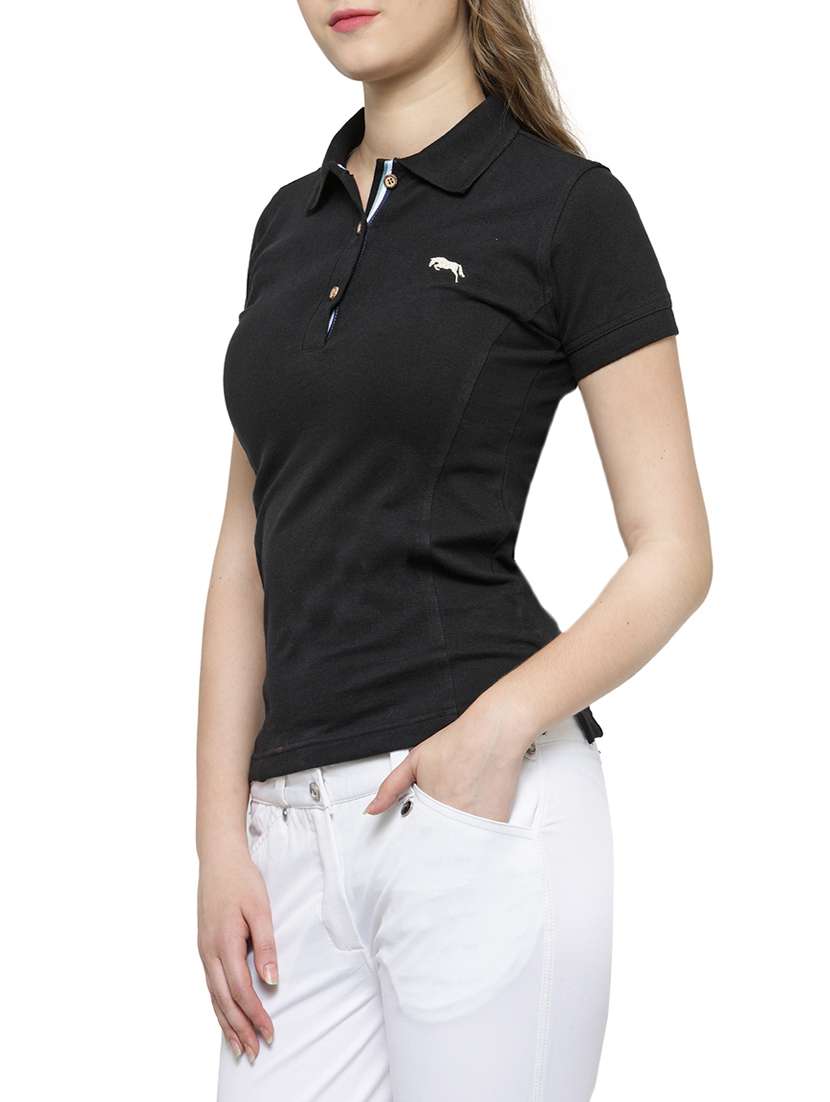 black cotton regular tshirt - 13760001 -  Standard Image - 1