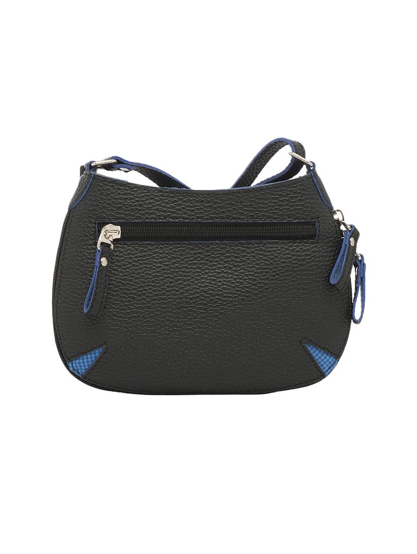 black textured regular sling bag - 13760582 - Standard Image - 1