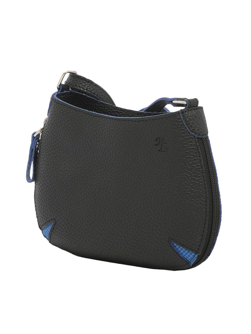 black textured regular sling bag - 13760582 - Standard Image - 4