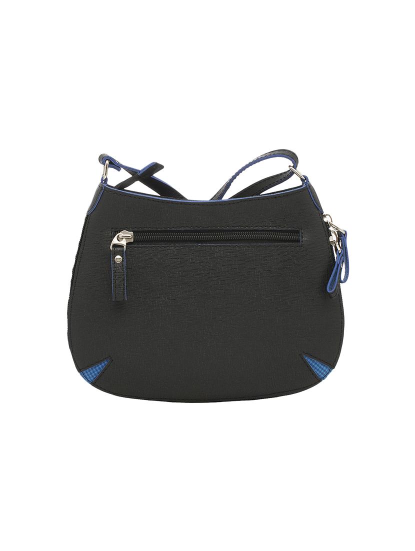 black leatherette regular sling bag - 13760585 -  Standard Image - 1