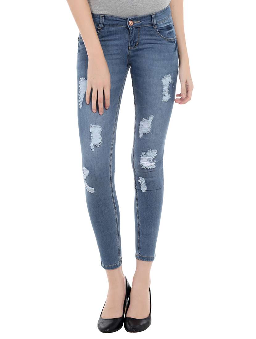 dark blue denim jeans