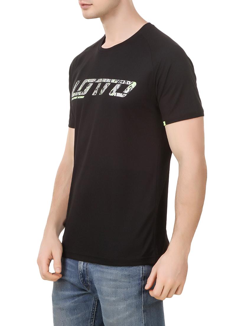 black printed polyester t-shirt - 13772120 -  Standard Image - 1