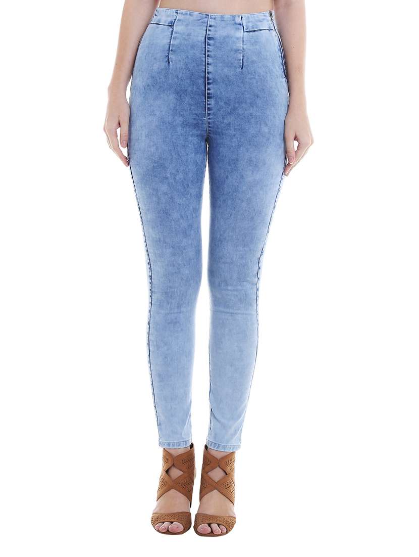 blue denim jeggings