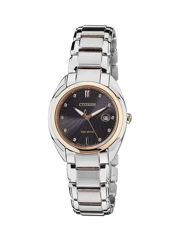 citizen black dial analog watch for women - em0315-59e