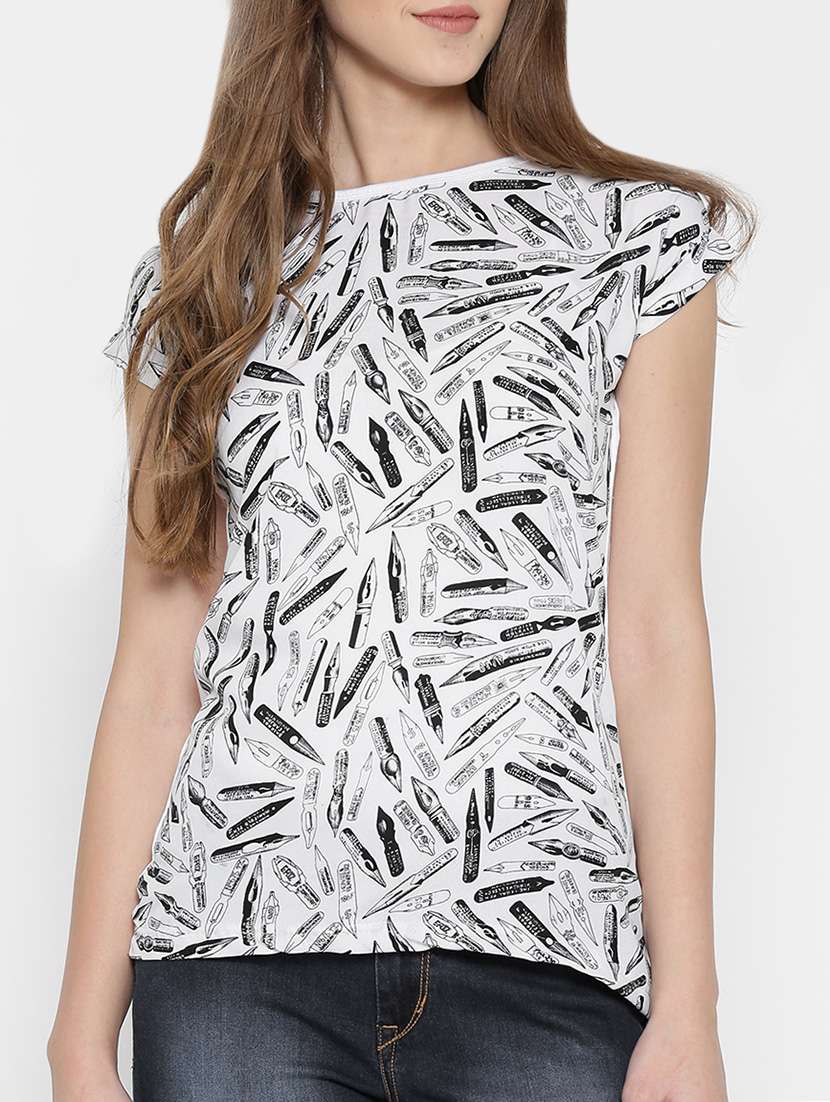 cap sleeved quirky top