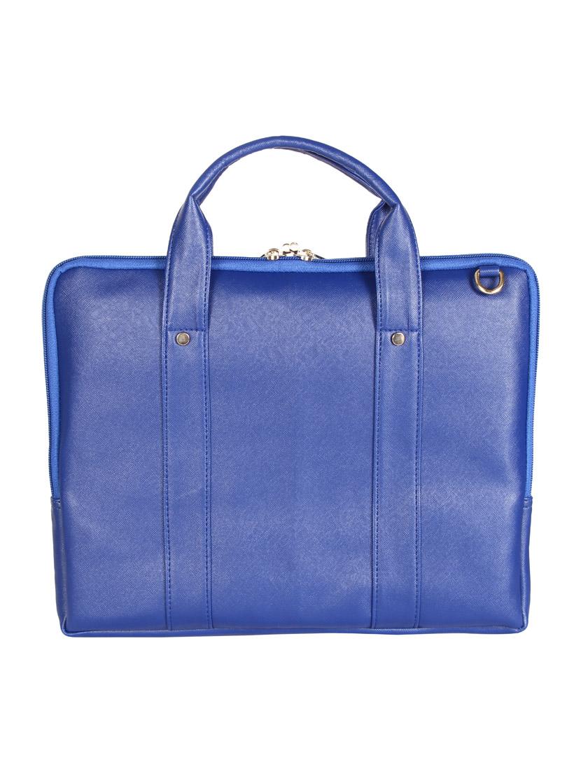 blue leatherette laptop bag - 13776021 - Standard Image - 1