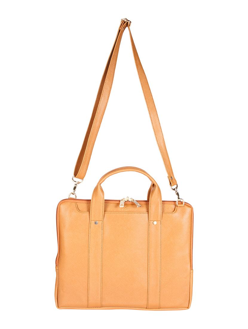 orange leatherette laptop bag - 13776023 - Standard Image - 4