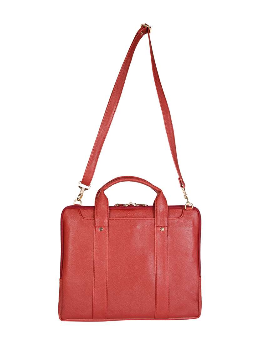 red leatherette laptop bag - 13776025 -  Standard Image - 4