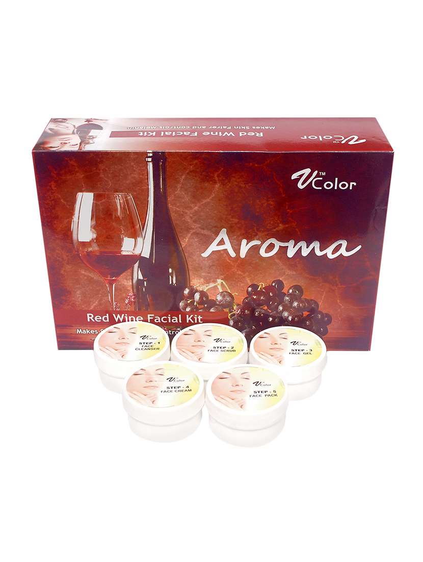 v-color aroma wine facial kit 270 g (5 steps)