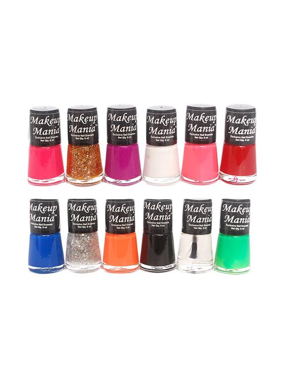 makeup mania exclusive nail polish set of 12 pcs (multicolor set # 73)