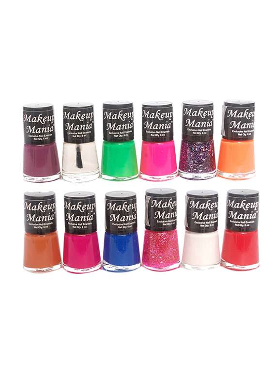 makeup mania exclusive nail polish set of 12 pcs (multicolor set # 77)