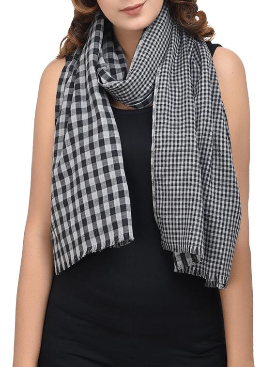 women's checks print stole