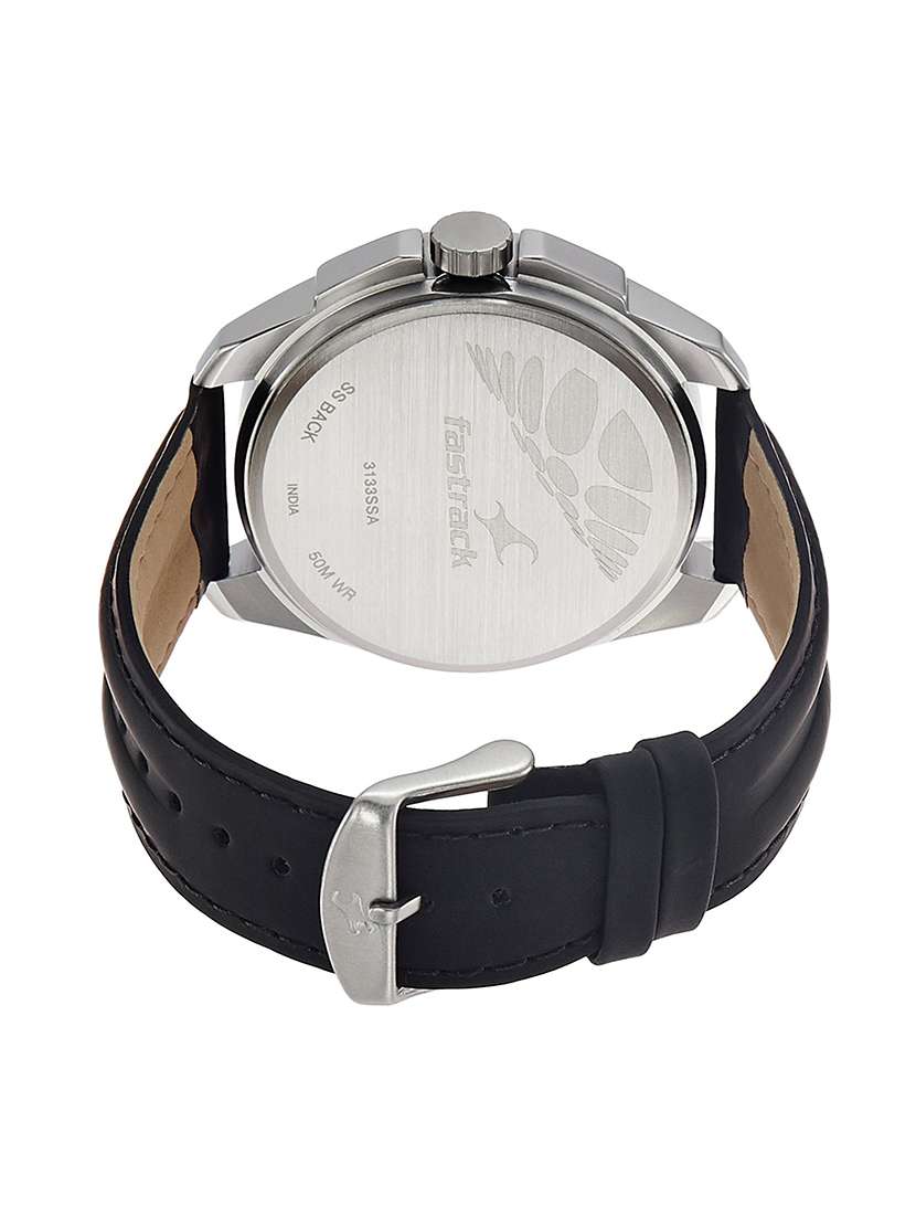 Buy online Fastrack Black Dial Watch For Men 3133sl01 from