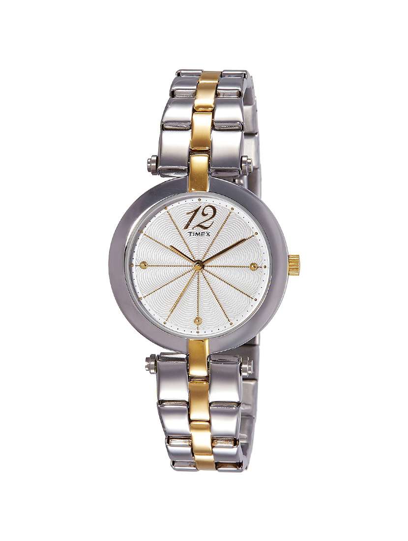 timex silver dial analog watch for women - tw000z201