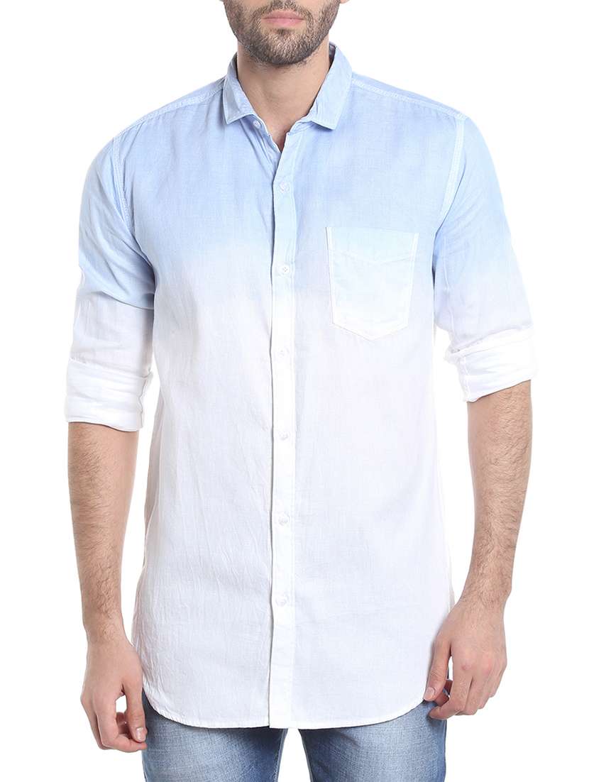 white cotton casual shirt