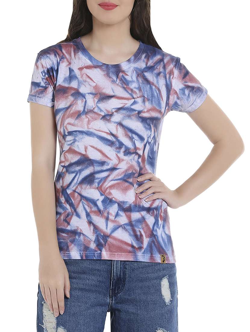 women's all over print crew neck t-shirt