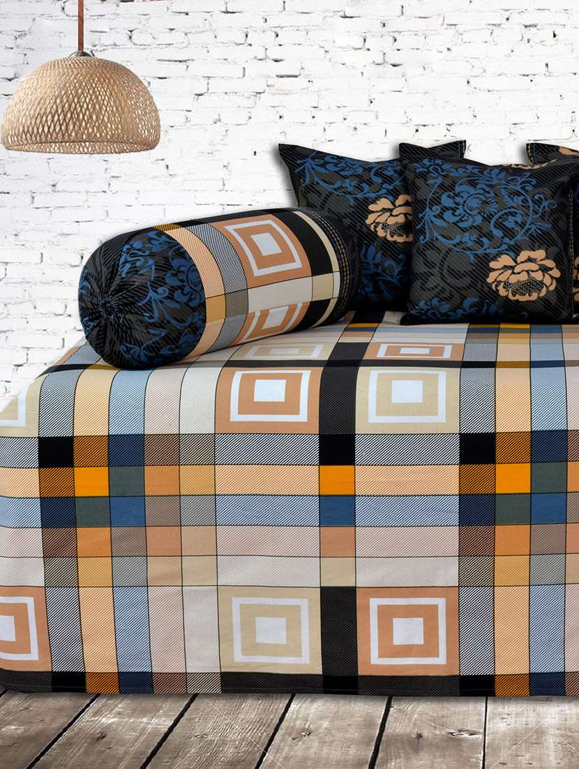 Salona Bichona 100% Cotton Diwan Set of 6 - 13805294 -  Standard Image - 1