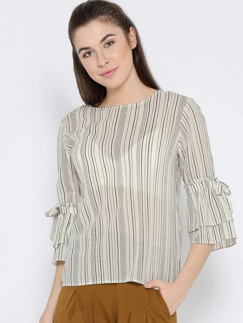 white striped top