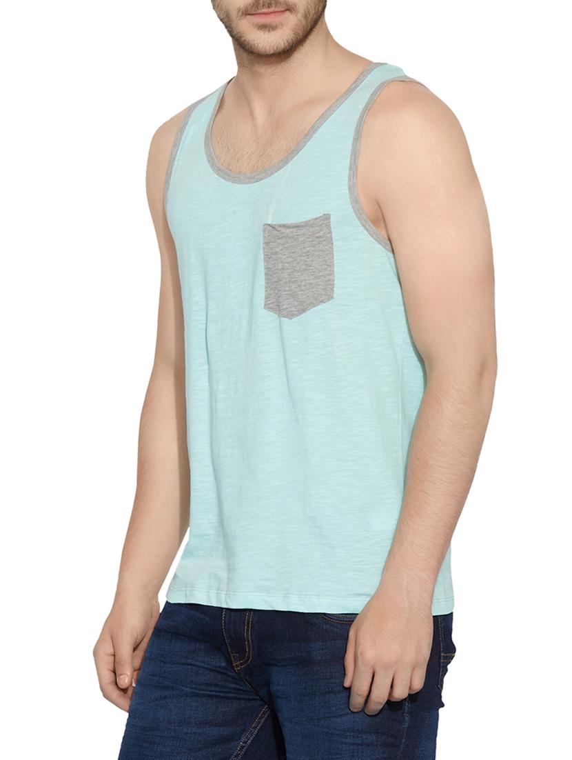 blue cotton vest - 13809505 - Standard Image - 1