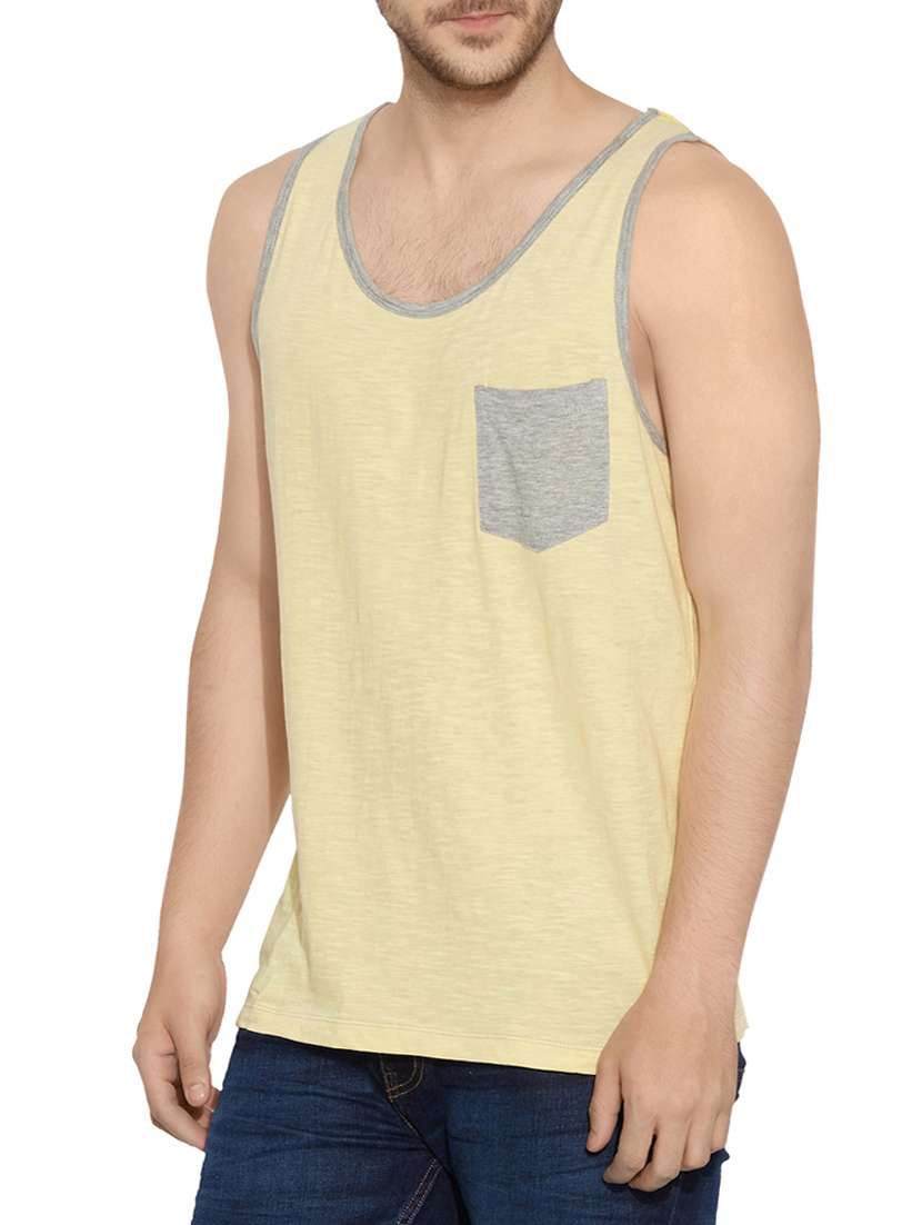 yellow cotton vest - 13809507 -  Standard Image - 1