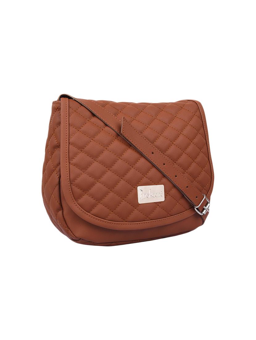 tan leatherette regular sling bag - 13809923 - Standard Image - 4