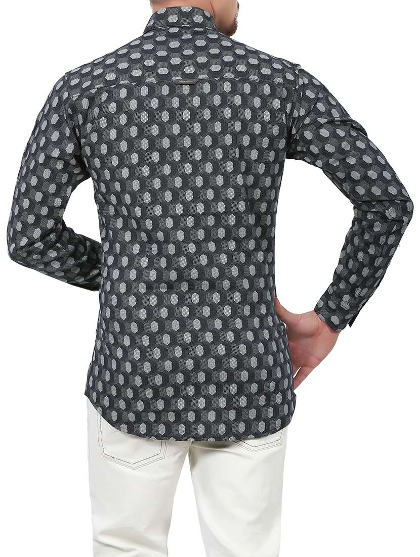 grey cotton casual shirt