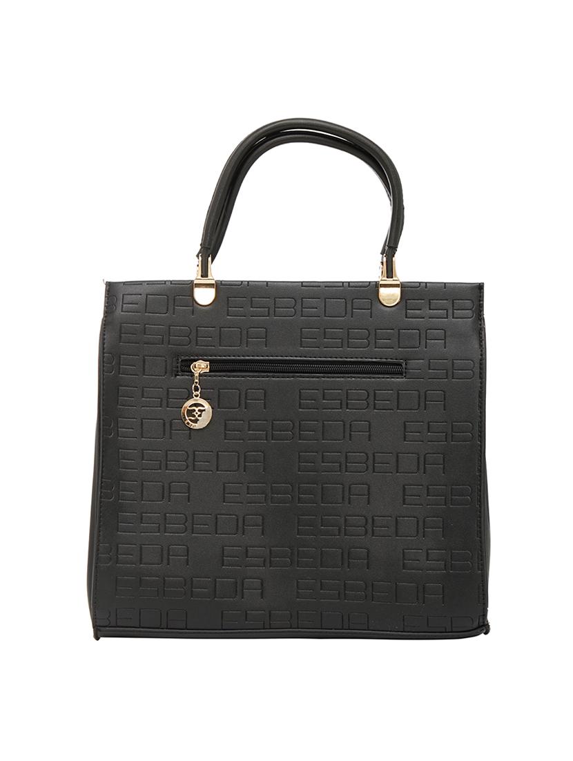 black leatherette handbag - 13822286 - Standard Image - 1