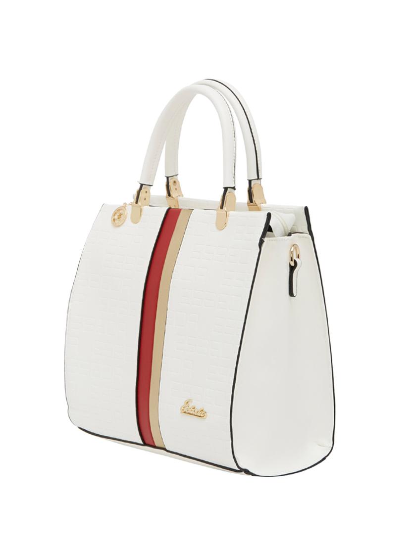 white leatherette handbag - 13822289 - Standard Image - 4