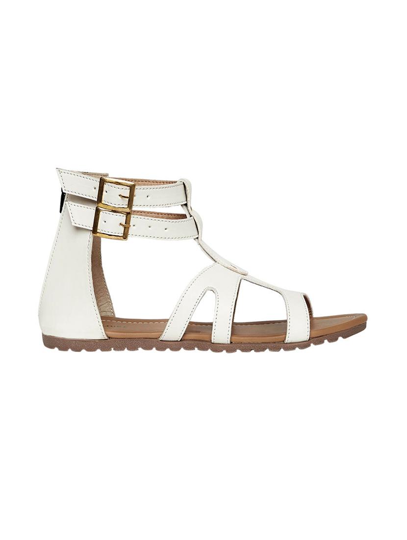 white closed back sandal - 13822511 - Standard Image - 1
