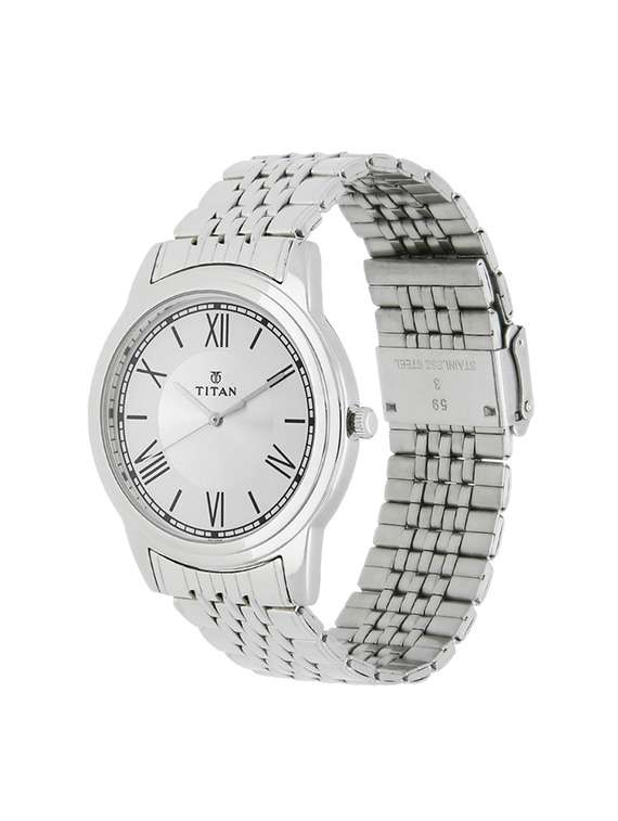 Leather 1735sm01 Buy Online Titan White Dial Analog Watch For Men