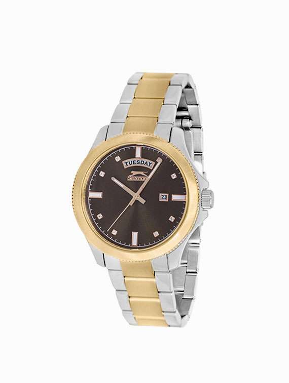 slazenger brown dial analog watch for women - sl.9.1310.3.06