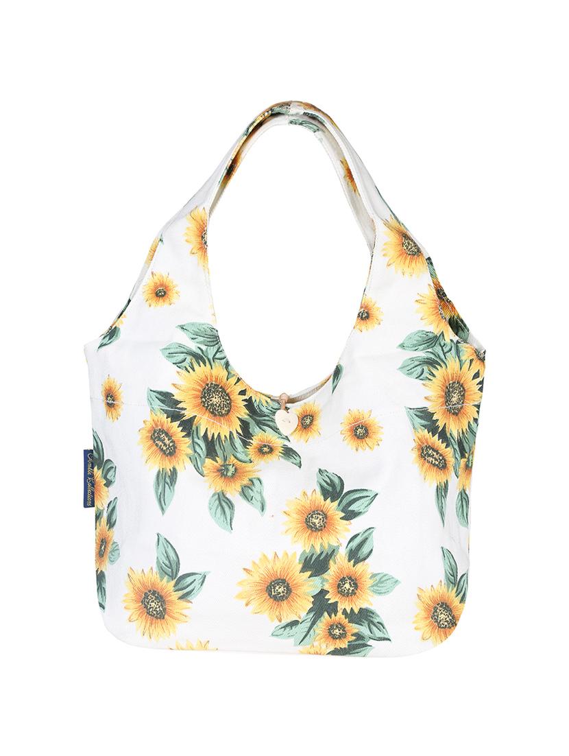white canvas printed shopping bag - 13827837 - Zoom Image - 0