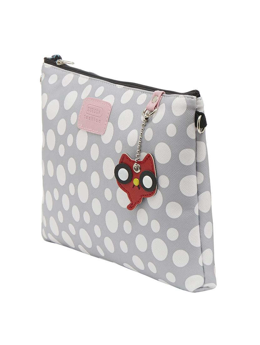 grey leatherette regular sling bag - 13829749 - Standard Image - 4