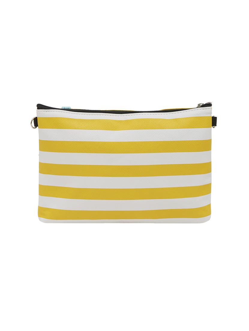 yellow leatherette regular sling bag - 13829754 - Standard Image - 1